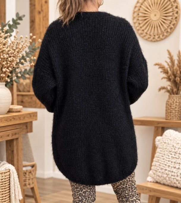 Gilet maille NOIR