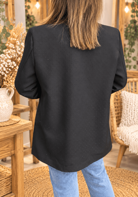 Veste noire STRASS