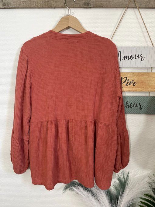 Blouse BOHEME BRIQUE