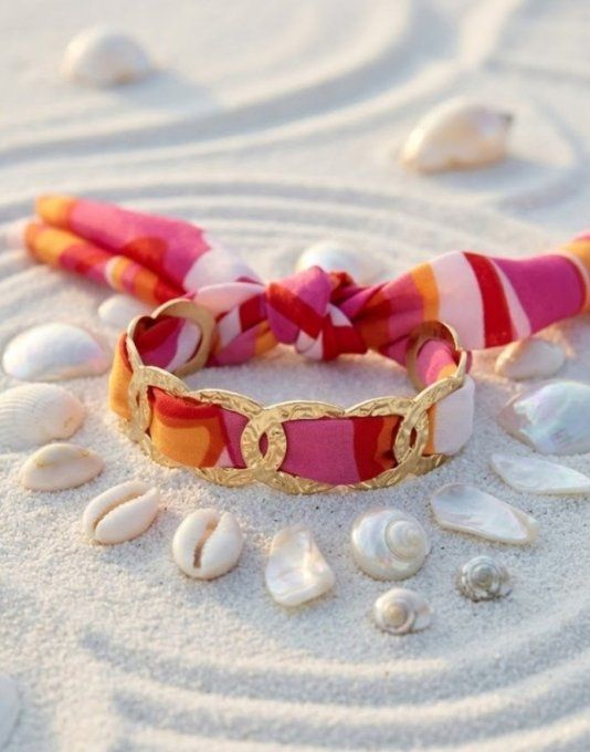 Bracelet manchette TISSU