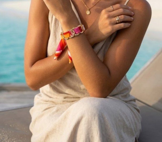 Bracelet manchette TISSU