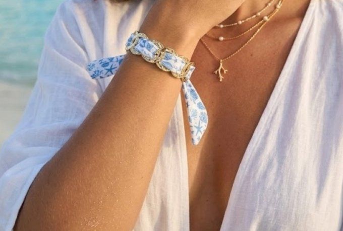 Bracelet manchette TISSU