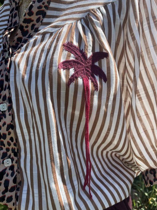 Chemise rayée CHOCOLAT