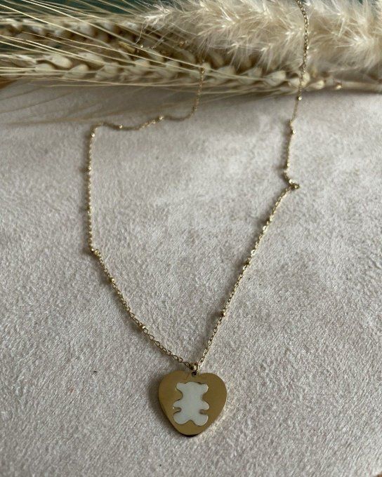 Collier coeur OURSON 