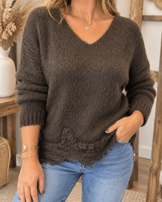 Pull dentelle NOËLIE 