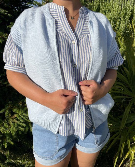 Chemise rayée BLEU JEAN