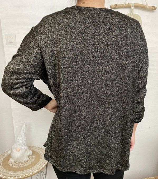 Gilet LUREX DORE/NOIR