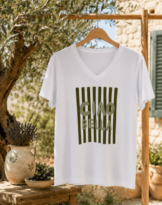 Tee-shirt CIAO BELLA KAKI 44/50