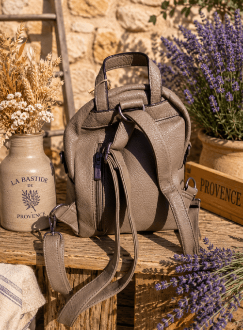 Sac à dos franges TAUPE