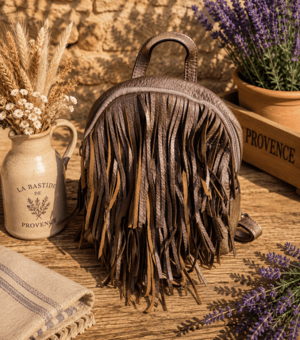 Sac à dos franges BRONZE