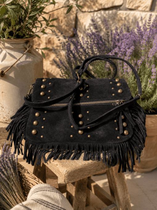 Sac besace franges 