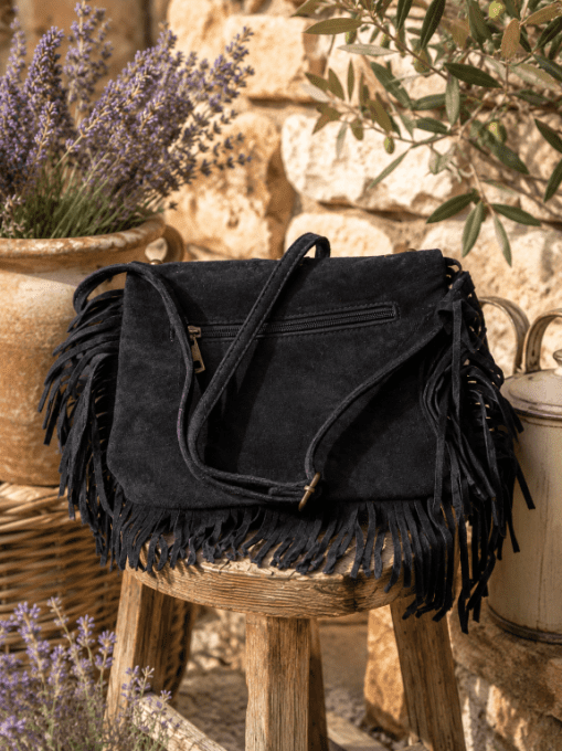 Sac besace franges 