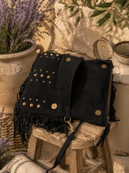 Sac besace franges 
