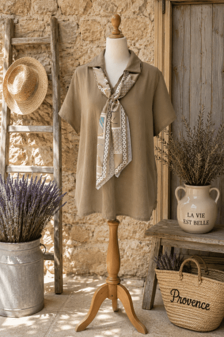 Blouse FOULARD TAUPE