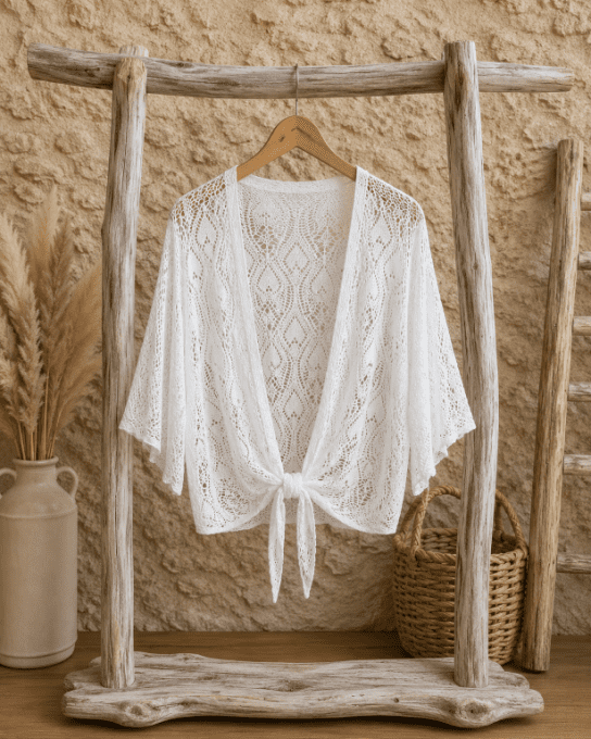 Gilet boléro SANDIE BLANC