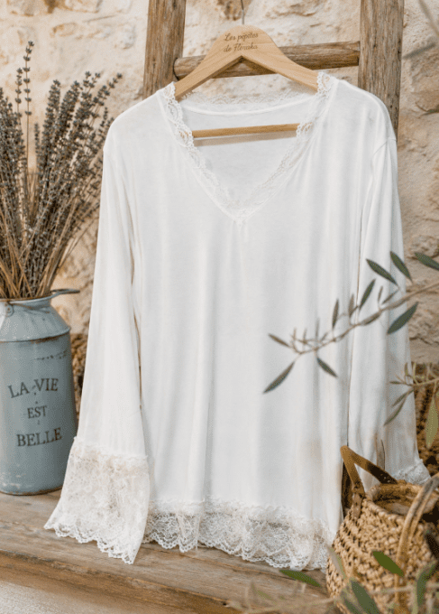 Sous-pull dentelle ECRU TU 52 au 58/60