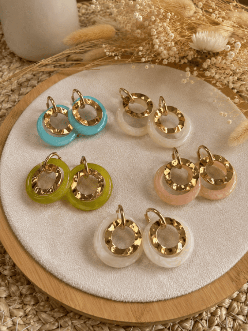 Boucles d'oreilles anneaux doublés