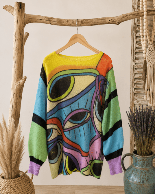 Pull coloré 