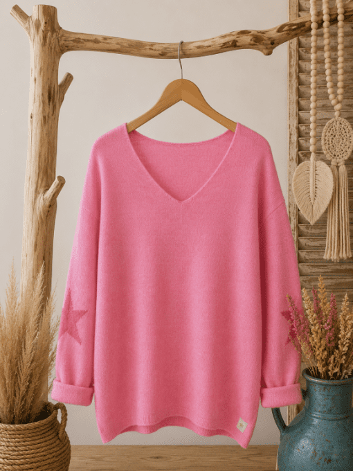 Pull ETOILES FUSHIA
