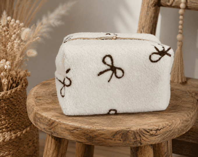 Trousse TEDDY NOEUDS ECRU