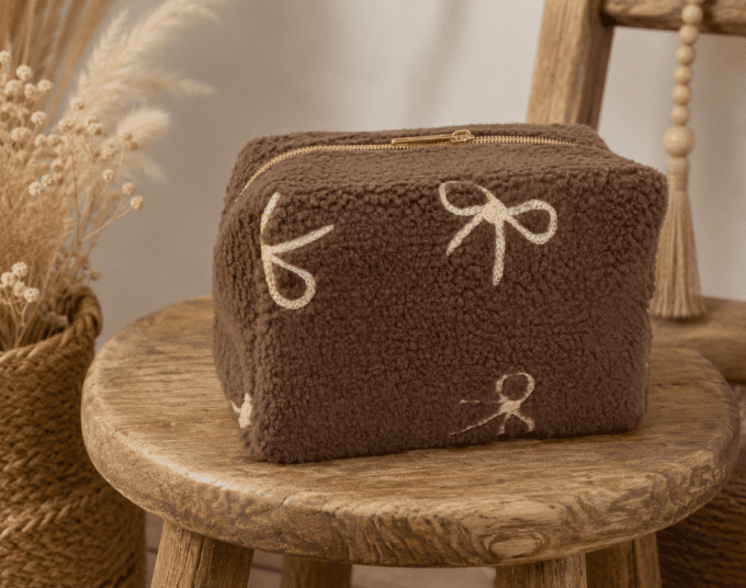 Trousse TEDDY NOEUDS TAUPE
