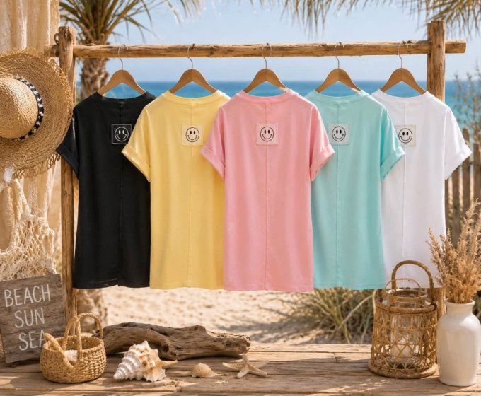 Tee-shirt dos SMILEY ROSE