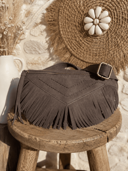 Sac banane franges CHOCOLAT