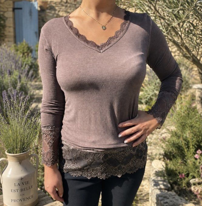 Sous-pull rouleau dentelle TU 34 au 42/44 