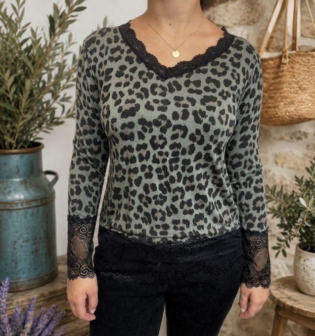 Sous-pull rouleau dentelle LEOPARD 34 au 42