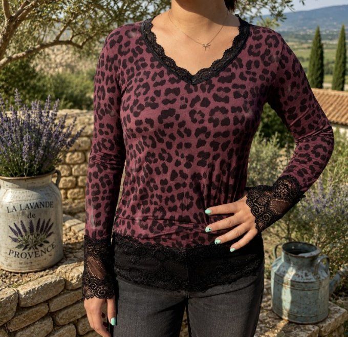 Sous-pull rouleau dentelle LEOPARD 34 au 42