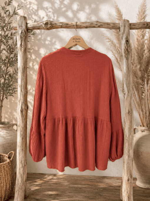 Blouse BOHEME BRIQUE