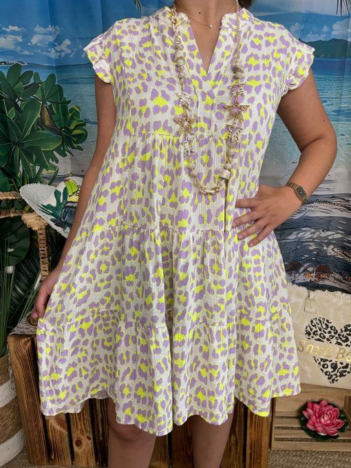 Robe courte LEOPARD
