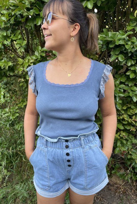 Tee-shirt KAREN BLEU JEAN    