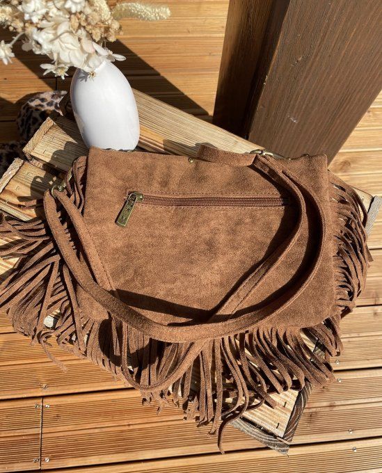 Sac besace franges 