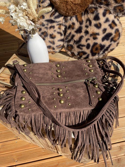 Sac besace franges