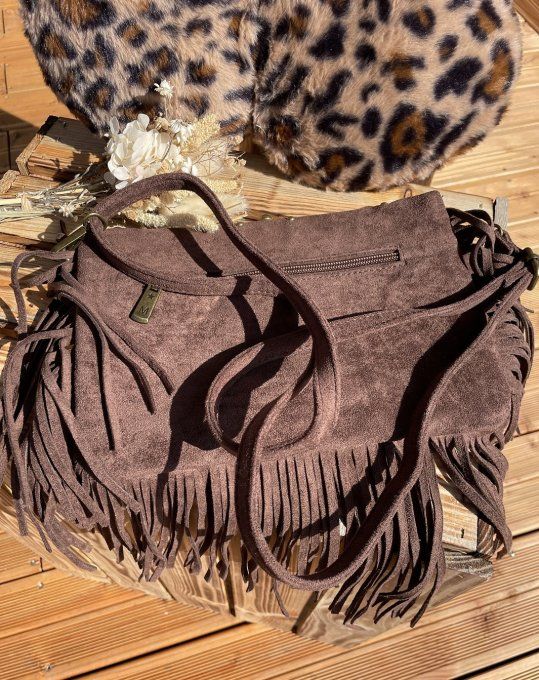 Sac besace franges