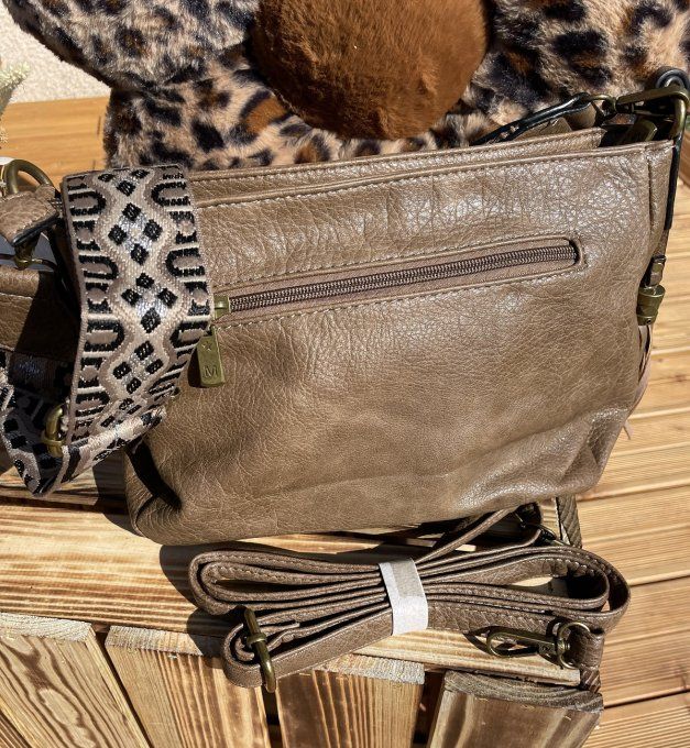 Sac besace multipoches TAUPE