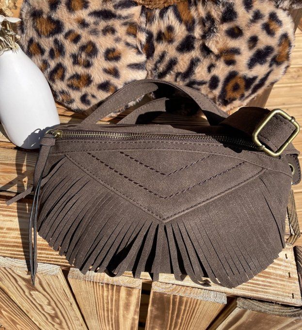Sac banane franges CHOCOLAT