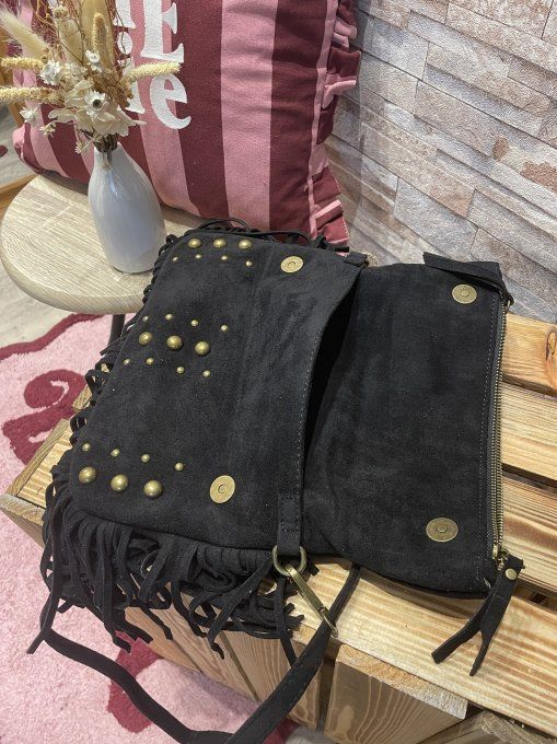 Sac besace franges 