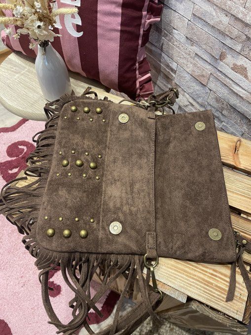 Sac besace franges