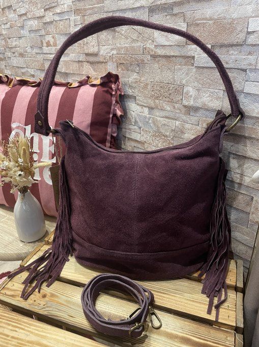 Sac franges BORDEAUX