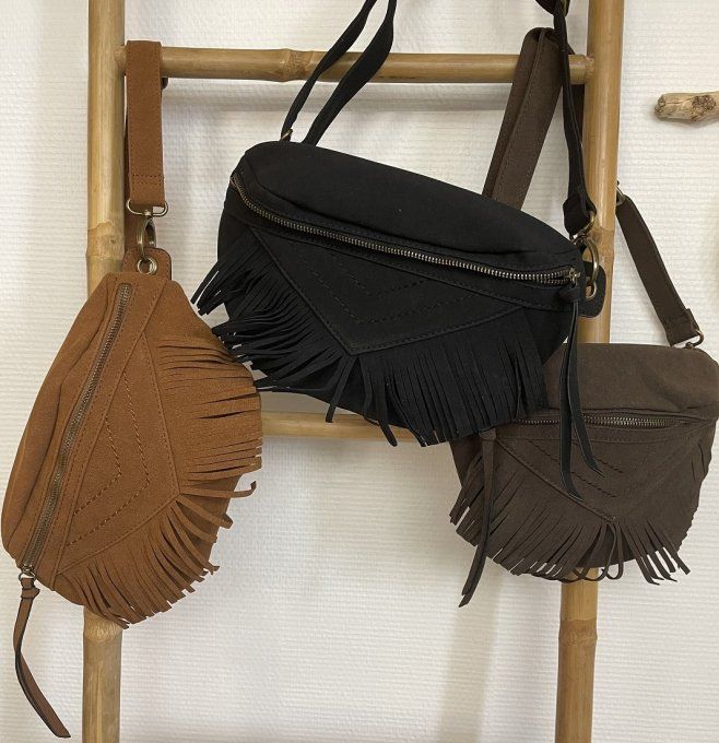 Sac banane franges CHOCOLAT