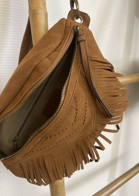 Sac banane franges CAMEL
