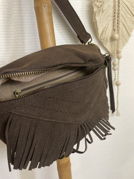 Sac banane franges CHOCOLAT
