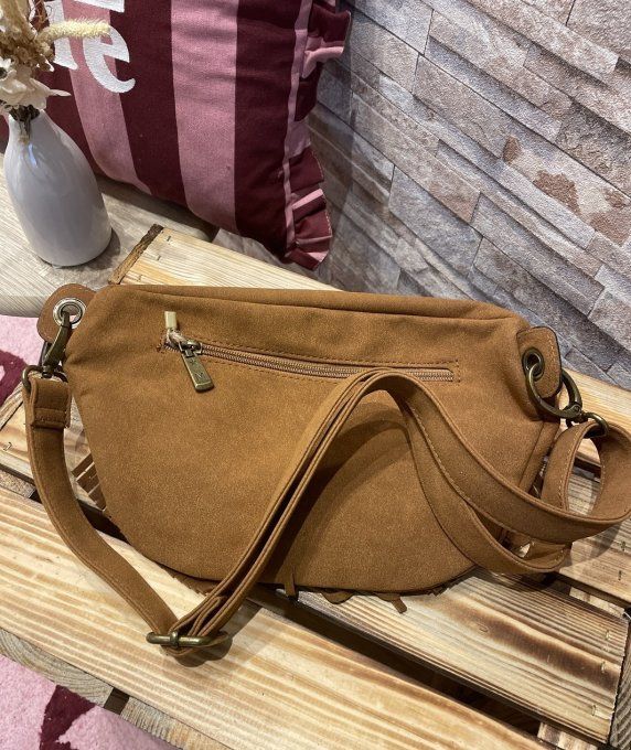 Sac banane franges CAMEL