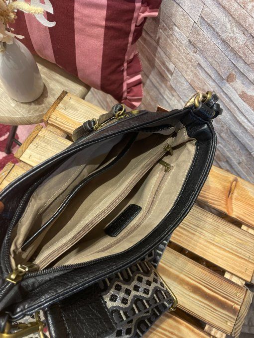 Sac besace multipoches NOIR