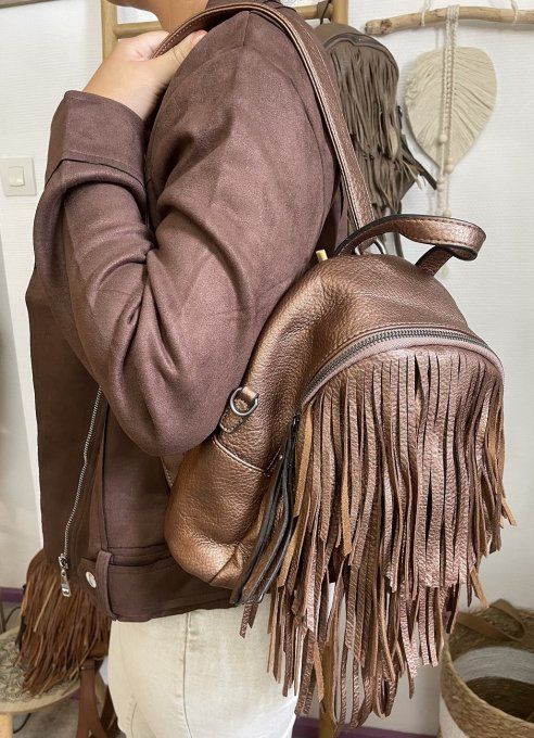 Sac à dos franges BRONZE