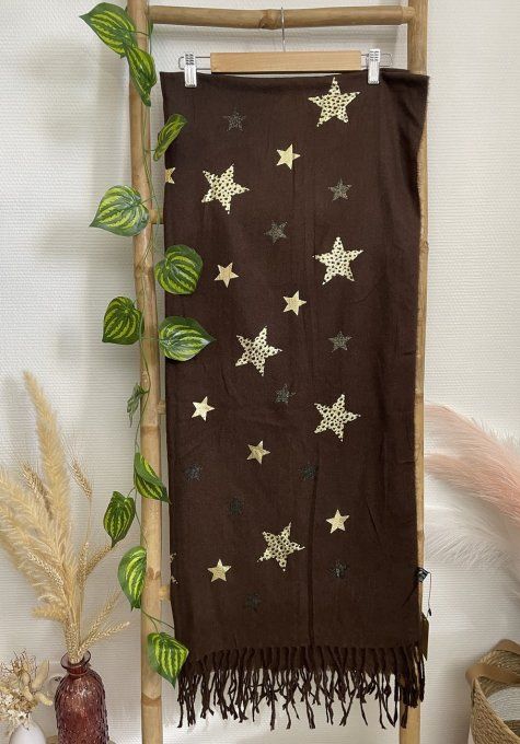 Echarpe étoile CHOCOLAT