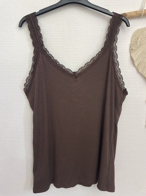 Top en V dentelle 