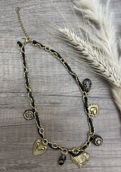Collier NOIR COEUR